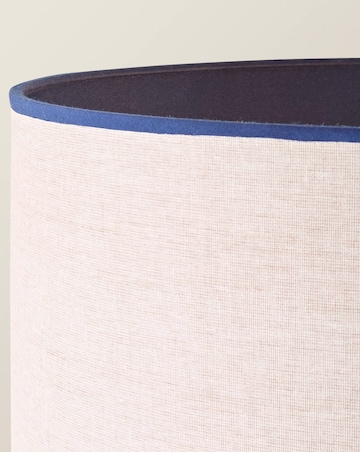 ValueLights Amara Navy Twist Floor Lamp with Colour Match Inner Shade