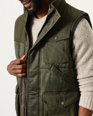 FatFace Broadsands Quilted Gilet (Regular & Tall) - Khaki