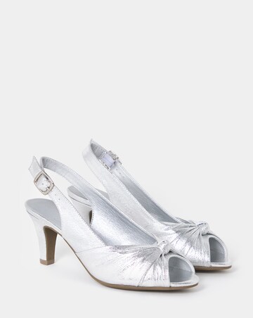 Daisy Knotted Peep Toe Heels - Wide Fit (E)