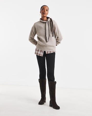 Tie Neck Whipstitch Jumper