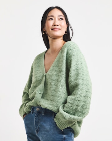 Sage All Over Stitch Cardigan