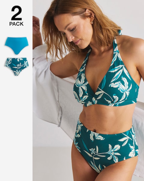 2 Pack Value High Waist Bikini Bottoms