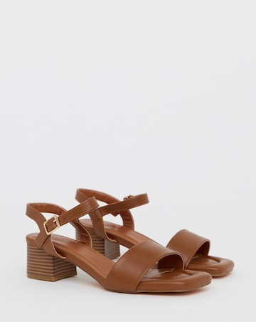 Simply Be Marseille Block Heel Barely There Sandals - Extra Wide Fit (EEE)