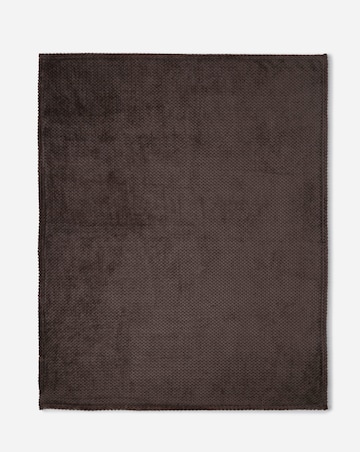 Waffle Fleece Throw - Chocolate