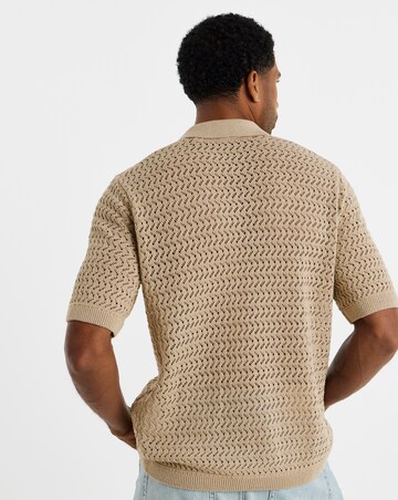Only & Sons Nyle Crochet Polo - Natural