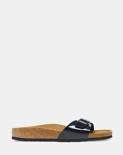 Birkenstock Madrid Black Patent Sandals - Standard Fit (D)