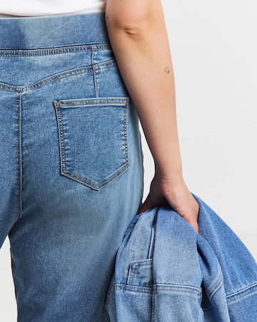 Mid Blue Stretch Wide Leg Weekender Jeggings