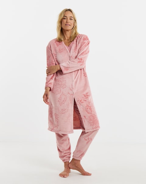 New In - Julipa Tonal Floral Fleece 3 Piece Set