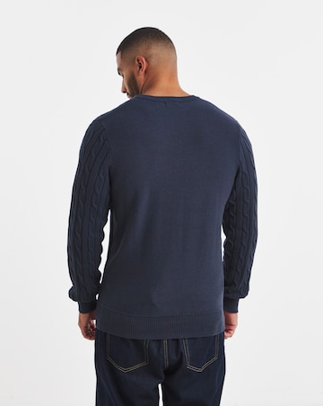 New Cable Design Crew Neck Jumper