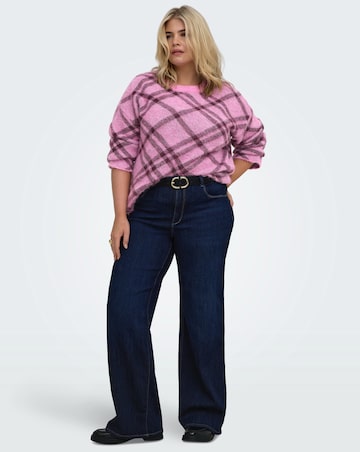 ONLY CHECK PATTERN KNITTED JUMPER