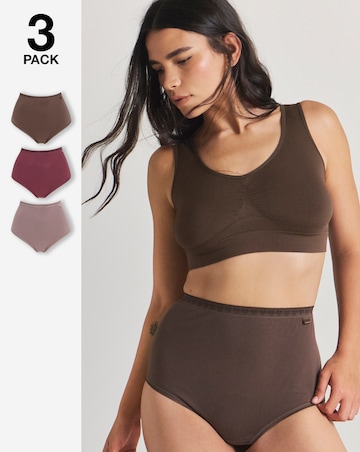 Slimma (3 Pack) Cotton Full Brief Knickers