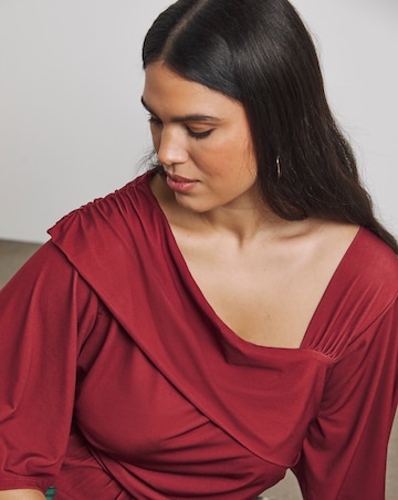 Joanna Hope Pleated Jersey Dress