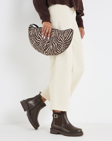 Sidonie Chelsea Buckle Ankle Boots - Wide Fit (E)