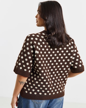Half Sleeve Polka Dot Jumper