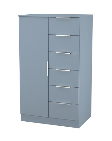 Humber Ready Assembled 1 Door 5 Drawer Kids Wardrobe - Kids