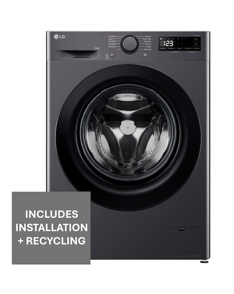 LG TurboWash F4Y511GBLN1 11kg Washing Machine - Slate Grey + Install
