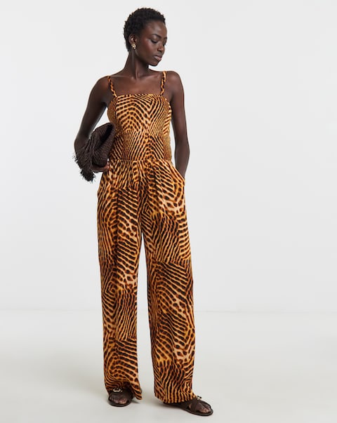 Crinkle Detachable Strap Jumpsuit