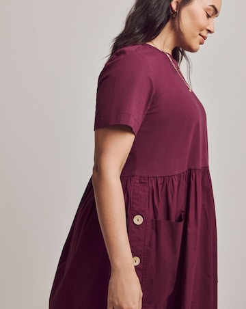 Julipa Petite Button Detail Midi Dress