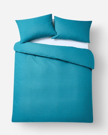 Houndstooth Cotton Blend Duvet Cover Set