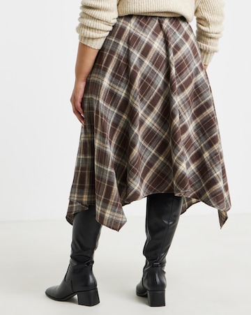Simply Be Check Belted Asymmetric Midaxi Skirt