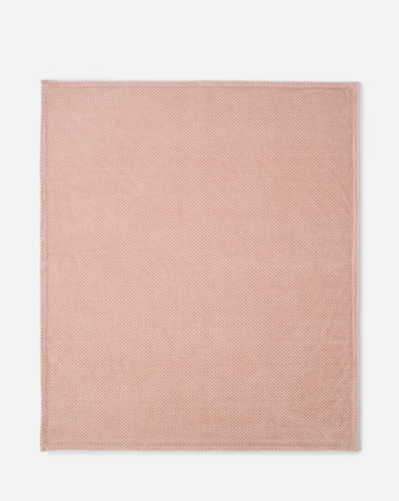 Waffle Fleece Throw - Blush
