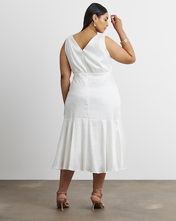 Joanna Hope Ivory Jacquard Bridal Midi Dress