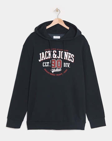Jack & Jones Logo Hoodie - Navy