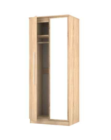 Osprey Ready Assembled 2 Door Mirrored Wardrobe - Kids