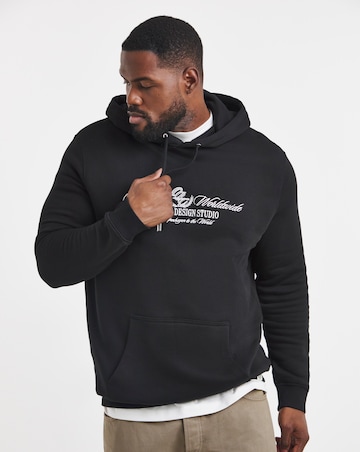 Jack & Jones Toronto Embroidered Logo Sweat Hoody - Black