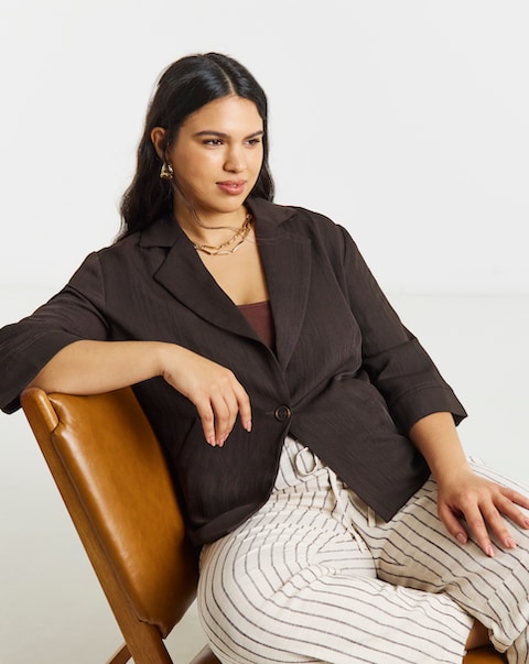 Soft Twill Angel Sleeve Chuck On Blazer