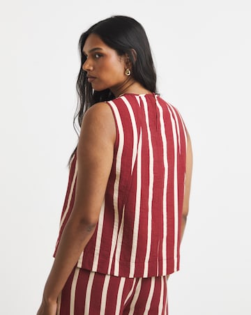 Simply Be Rust Stripe Shell Top