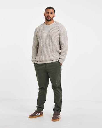Jack & Jones Jaxon Crew Knit Jumper - Natural