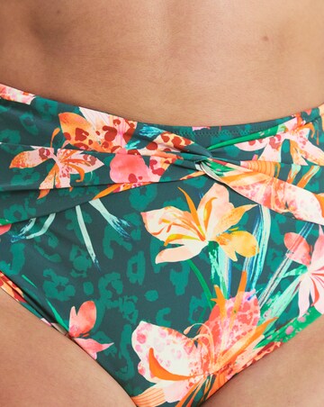 Magisculpt Floral Print Cross Front Firm Control Bikini Bottoms