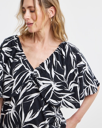 V Neck Cape Angel Sleeve Top