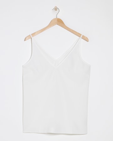 Simply Be White V Neck Cami
