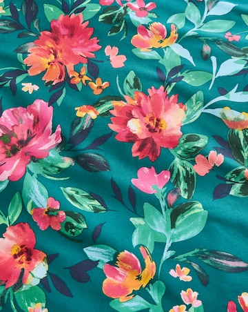 Painted Floral Cotton Blend Duvet Cover Set