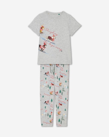 Sledging Animals Print Christmas Family Pyjamas - Kids