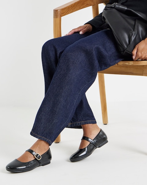 Elizabeth Buckle Mary Jane Shoes - Extra Wide Fit (EEE)