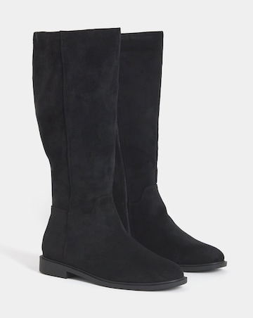 Anya Flat Stretch Knee High Boots - Wide Fit (E) & Curvy Calf