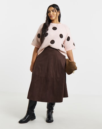 Large Polka Short Sleeve Jumper
