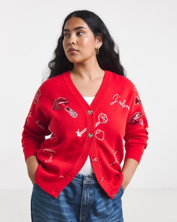 Sketch Party Boyfriend Cardigan