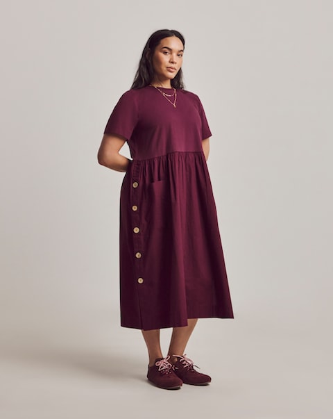 Julipa Petite Button Detail Midi Dress