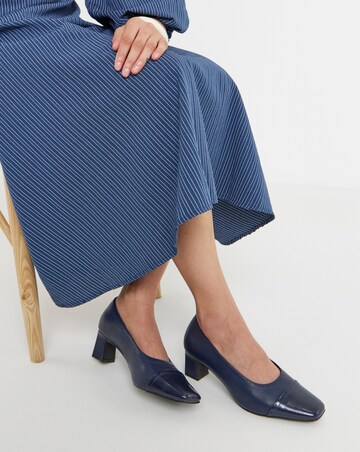 Autumn Flared Block Heel Court Shoes - Wide Fit (E)