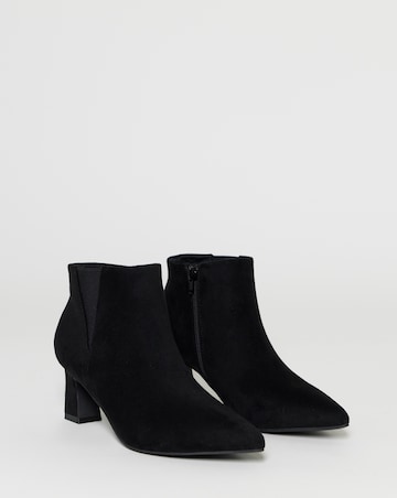 Katrina Block Heel Pointed Ankle Boots - Extra Wide Fit (EEE)