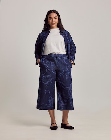 Julipa Printed Denim Cropped Trousers