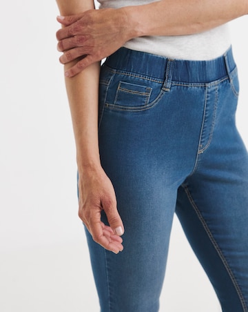 Mid Blue Stretch Bootcut Jeggings