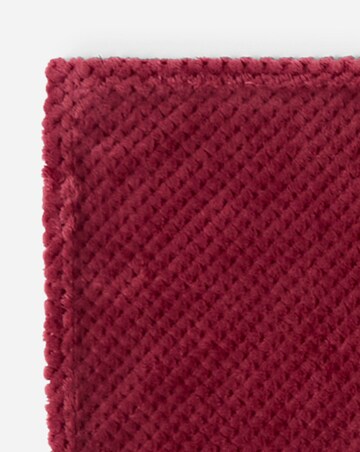 Waffle Fleece Throw - Deep Red