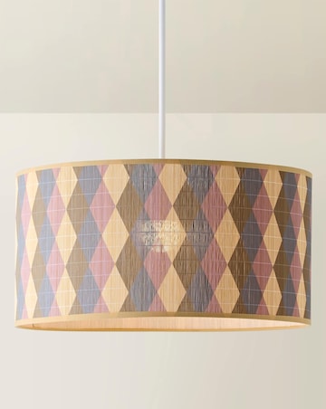 ValueLights Lori Large Diamond Print Bamboo Shade