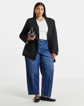 Black Oversized Single Breasted Blazer