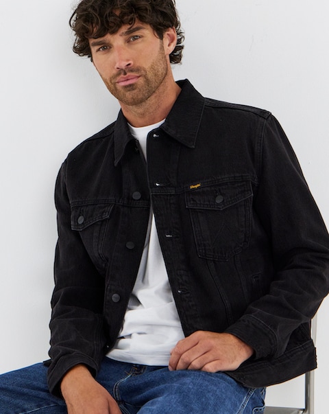 New In - Wrangler Classic Denim Jacket - Black